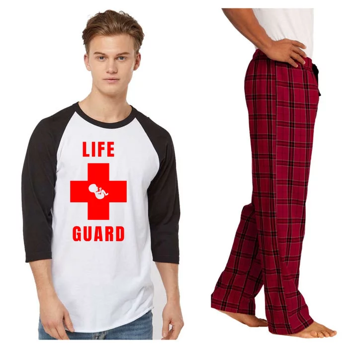 Life Guard Pregnancy Infant Loss Pro Life Stop Abortion Raglan Sleeve Pajama Set