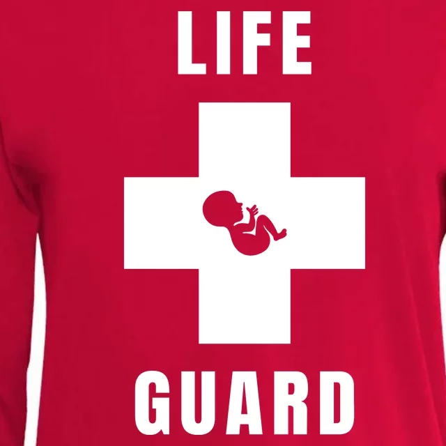 Life Guard Pregnancy Infant Loss Pro Life Stop Abortion Womens Cotton Relaxed Long Sleeve T-Shirt