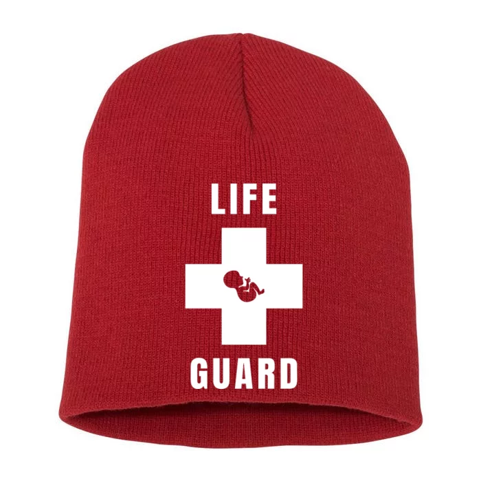 Life Guard Pregnancy Infant Loss Pro Life Stop Abortion Short Acrylic Beanie