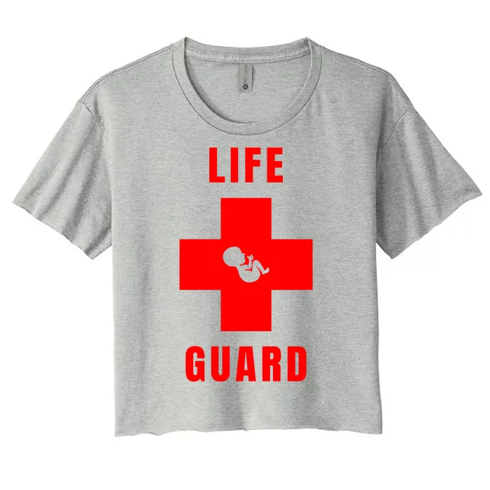 Life Guard Pregnancy Infant Loss Pro Life Stop Abortion Women's Crop Top Tee