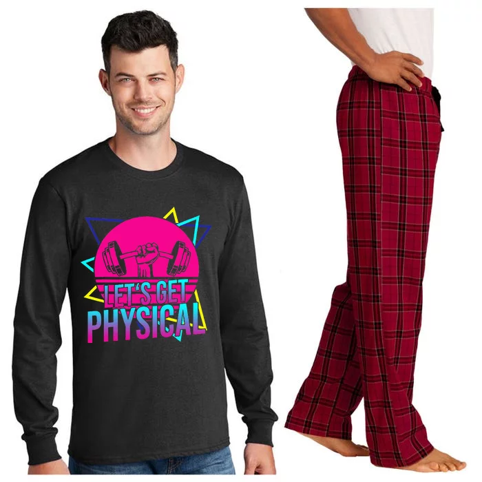 Lets Get Physical Gym Fitness 80s Workout Long Sleeve Pajama Set