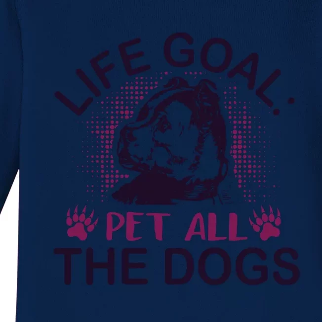 Life Goal Pet All The Dogs Baby Long Sleeve Bodysuit