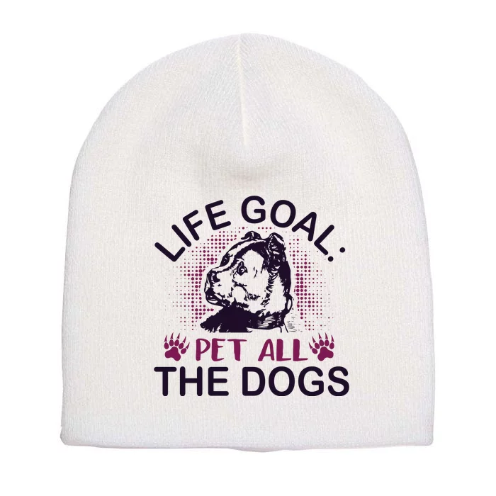 Life Goal Pet All The Dogs Short Acrylic Beanie