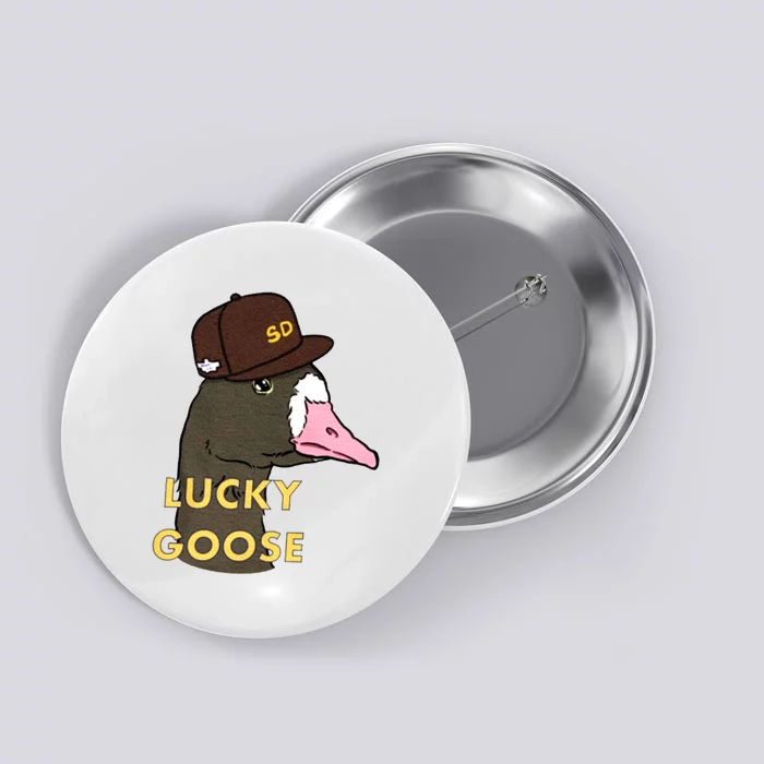 Lucky Goose Padres Goose Baseball Lover Gift Idea Button