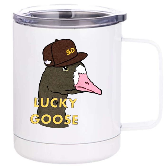 Lucky Goose Padres Goose Baseball Lover Gift Idea Front & Back 12oz Stainless Steel Tumbler Cup