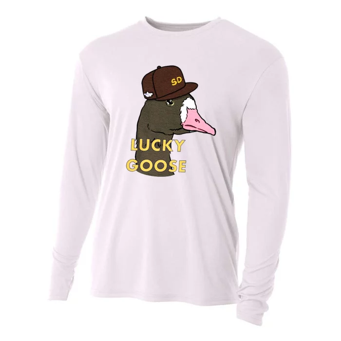 Lucky Goose Padres Goose Baseball Lover Gift Idea Cooling Performance Long Sleeve Crew