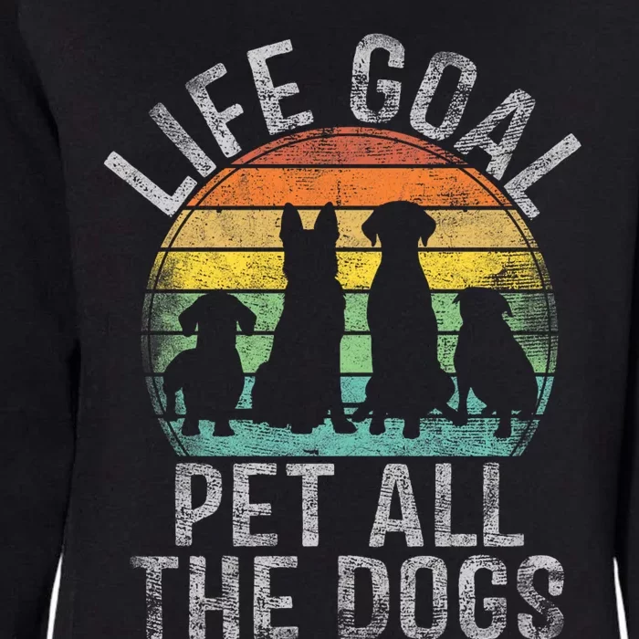 Life Goal Pet All The Dogs Womens California Wash Sweatshirt