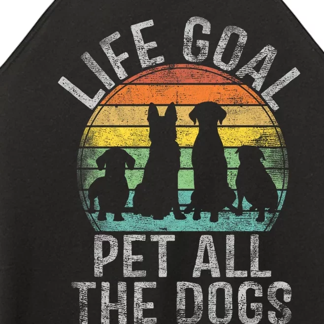 Life Goal Pet All The Dogs Women’s Perfect Tri Rocker Tank