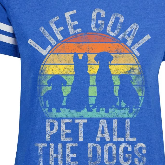 Life Goal Pet All The Dogs Enza Ladies Jersey Football T-Shirt