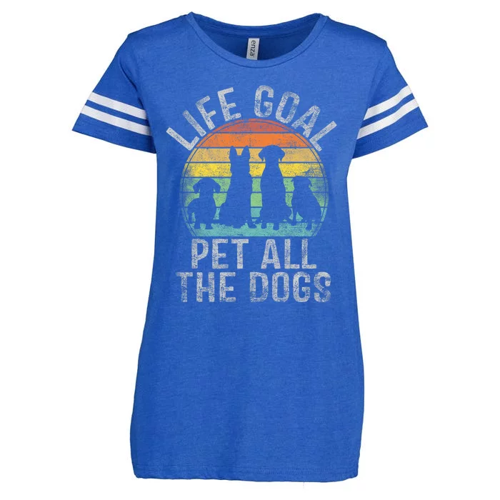 Life Goal Pet All The Dogs Enza Ladies Jersey Football T-Shirt