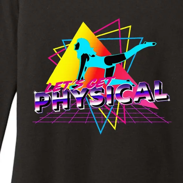 LetS Get Physical Workout Gym Totally Retro 80S Womens CVC Long Sleeve Shirt