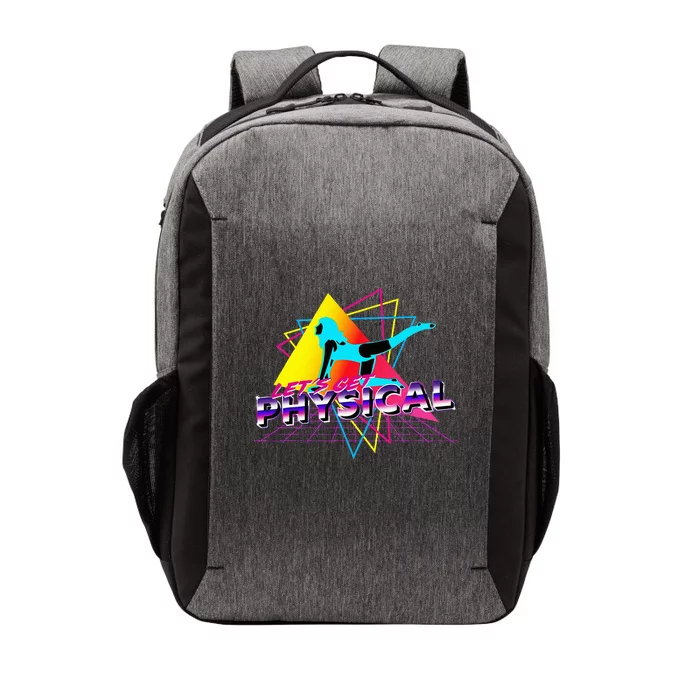 LetS Get Physical Workout Gym Totally Retro 80S Vector Backpack