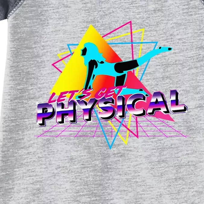 LetS Get Physical Workout Gym Totally Retro 80S Infant Baby Jersey Bodysuit