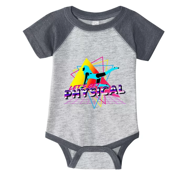 LetS Get Physical Workout Gym Totally Retro 80S Infant Baby Jersey Bodysuit