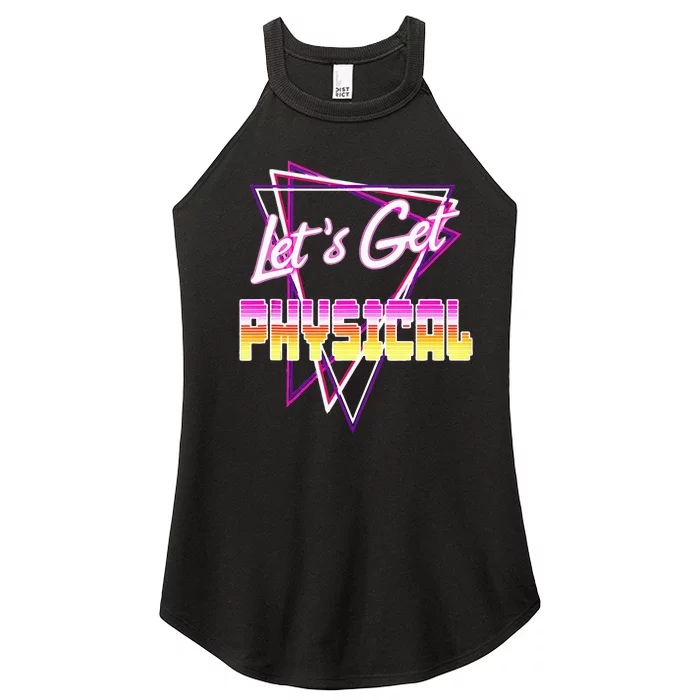 Lets Get Physical Rad 80s Workout Women’s Perfect Tri Rocker Tank