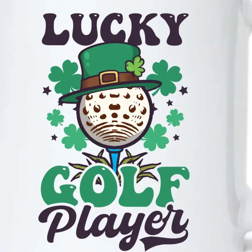 Lucky Golf Player Design St Patricks Golfing Gift Black Color Changing Mug