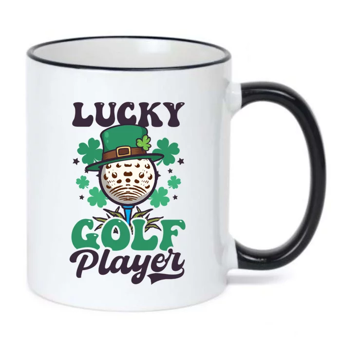 Lucky Golf Player Design St Patricks Golfing Gift Black Color Changing Mug