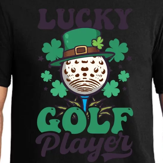 Lucky Golf Player Design St Patricks Golfing Gift Pajama Set