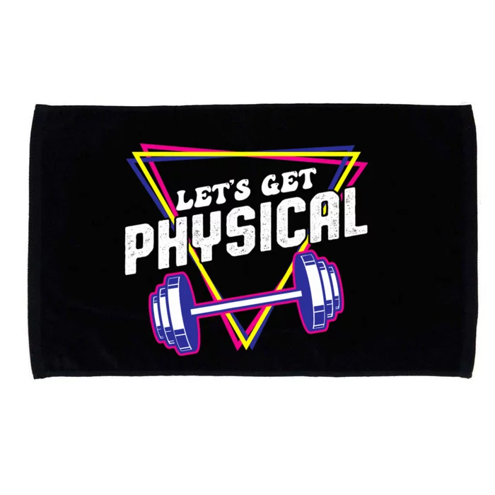 Lets Get Physical Gym Fitness 80's Workout Microfiber Hand Towel