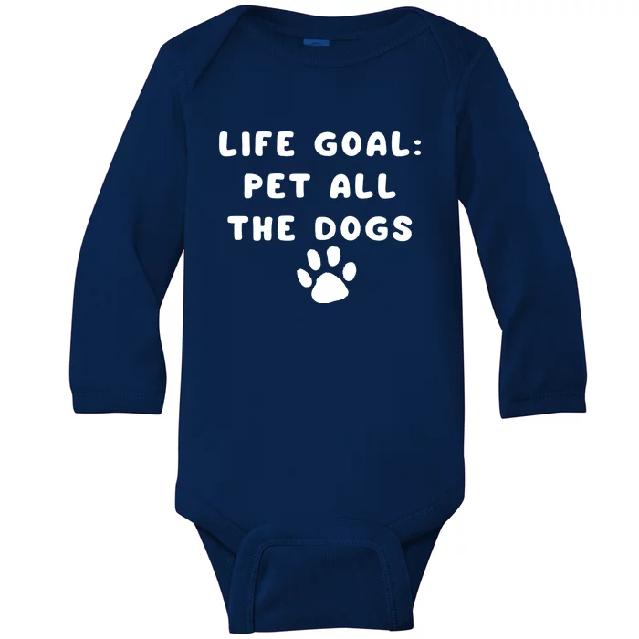 Life Goal Pet All The Dogs Baby Long Sleeve Bodysuit