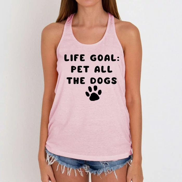 Life Goal Pet All The Dogs Women's Knotted Racerback Tank