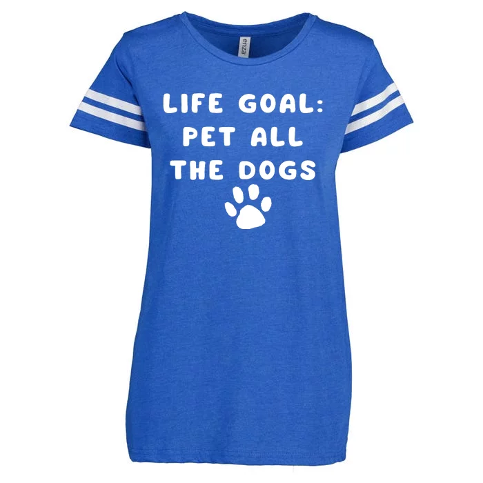 Life Goal Pet All The Dogs Enza Ladies Jersey Football T-Shirt