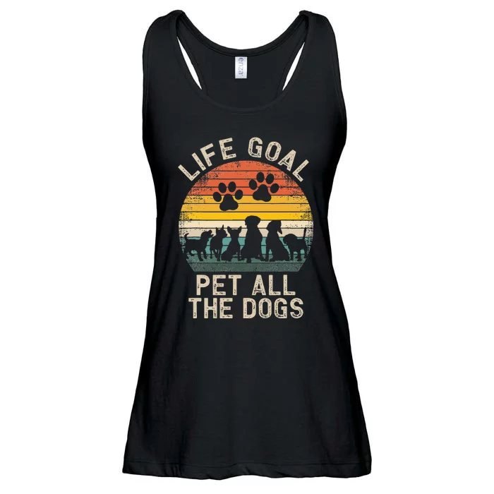 Life Goal Pet All The Dogs Pet Dog Lover Ladies Essential Flowy Tank