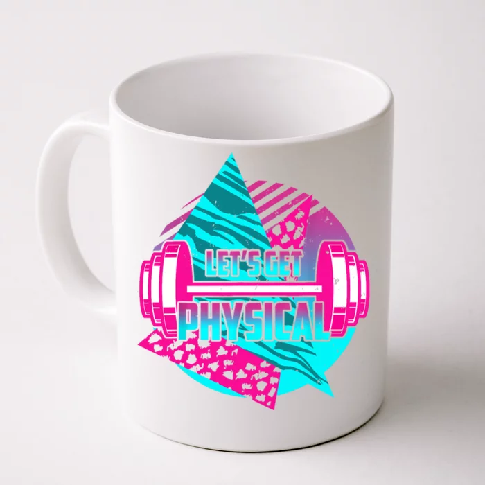 Lets Get Physical Gym Fitness 80's Workout Front & Back Coffee Mug