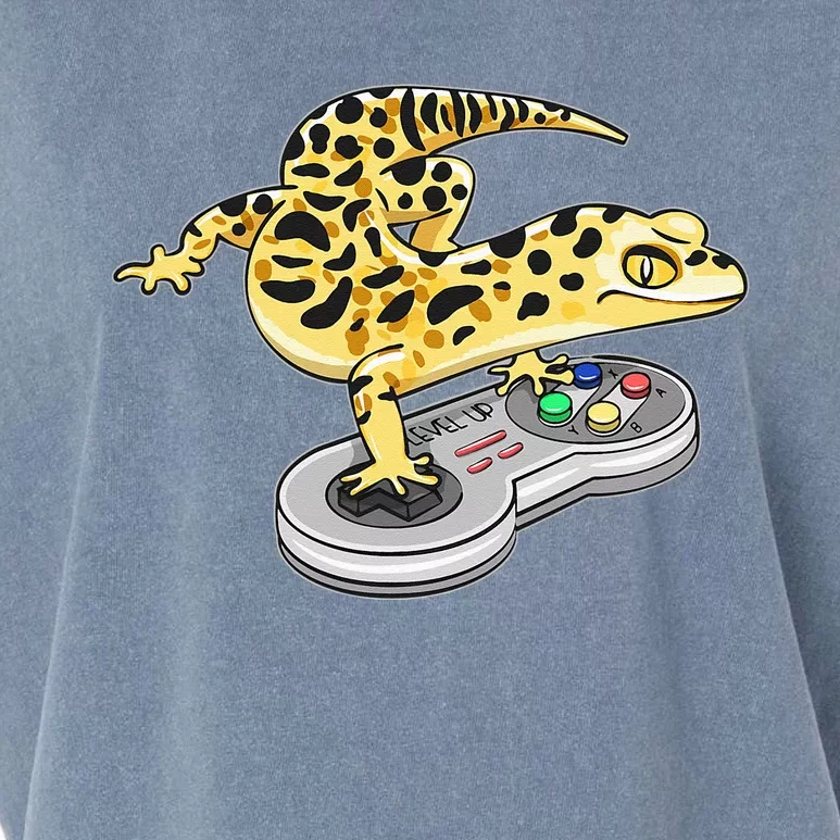 Leopard Gecko Playing Video Game Lizard Reptiles Gamers Garment-Dyed Women's Muscle Tee