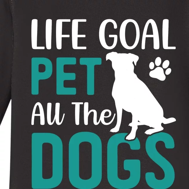 Life Goal Pet All The Dogs Baby Long Sleeve Bodysuit