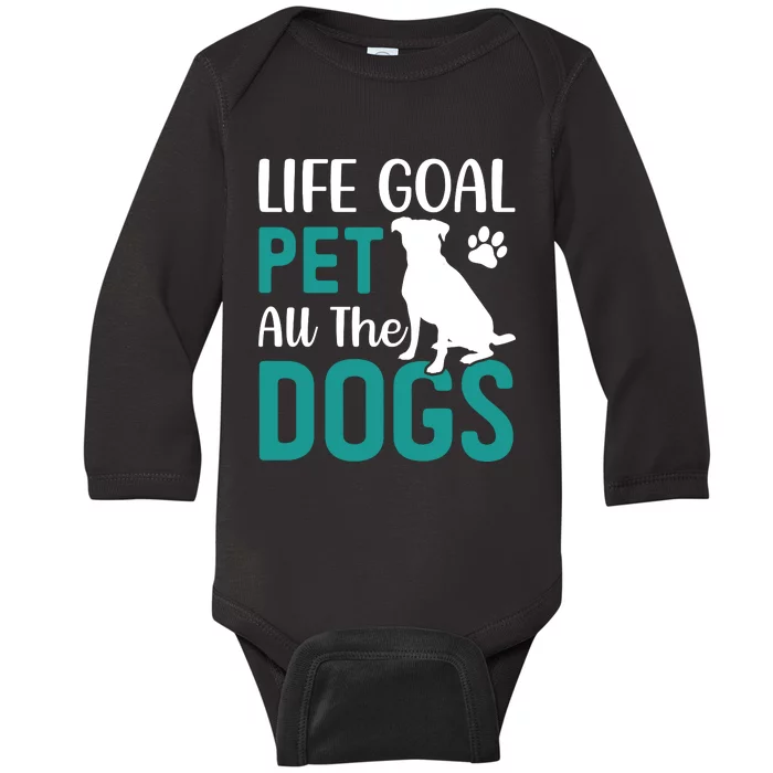 Life Goal Pet All The Dogs Baby Long Sleeve Bodysuit