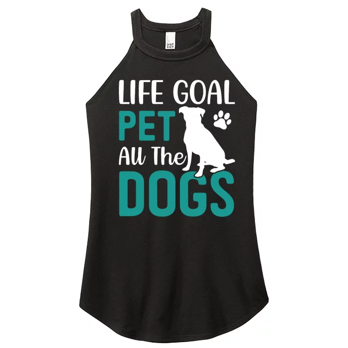 Life Goal Pet All The Dogs Women’s Perfect Tri Rocker Tank