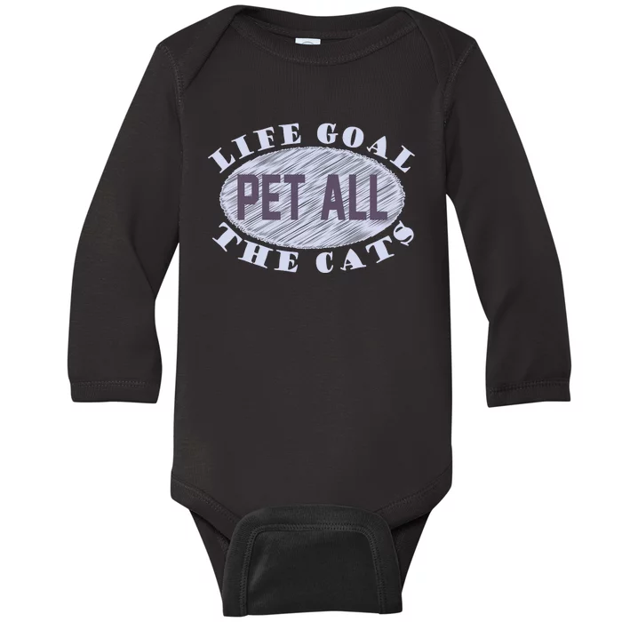 Life Goal Pet All Cats Baby Long Sleeve Bodysuit