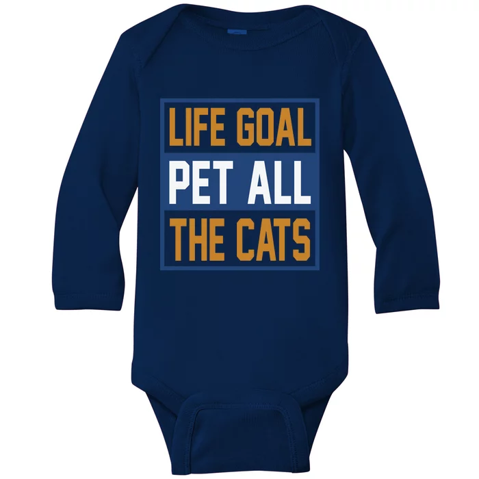 Life Goal Pet All Cats Baby Long Sleeve Bodysuit