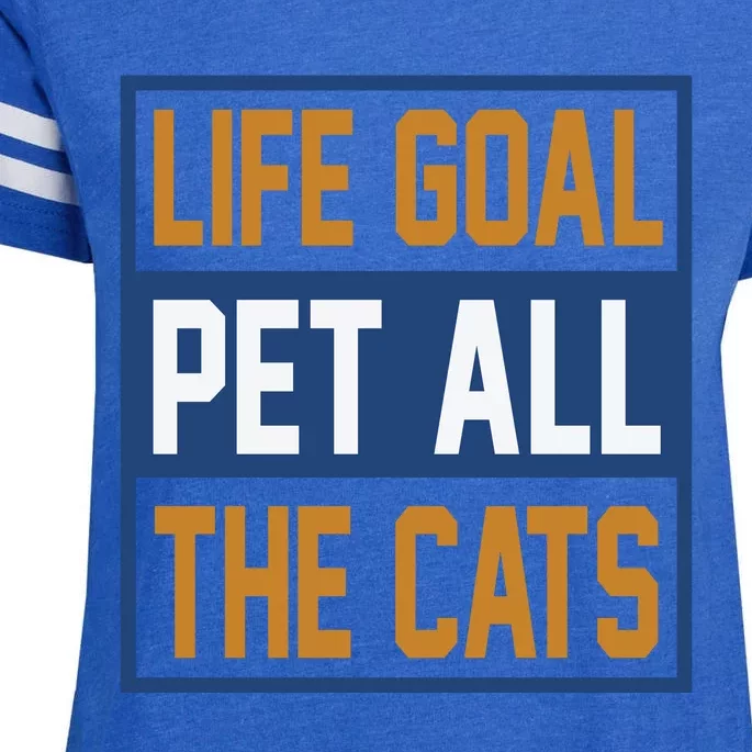 Life Goal Pet All Cats Enza Ladies Jersey Football T-Shirt