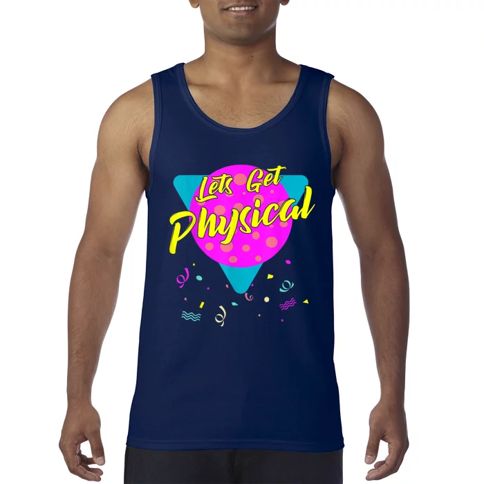 Lets Get Physical Workout Gym Tee Totally Rad 80'S Tank Top