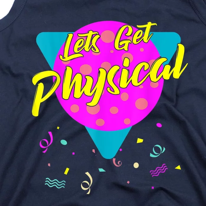 Lets Get Physical Workout Gym Tee Totally Rad 80'S Tank Top