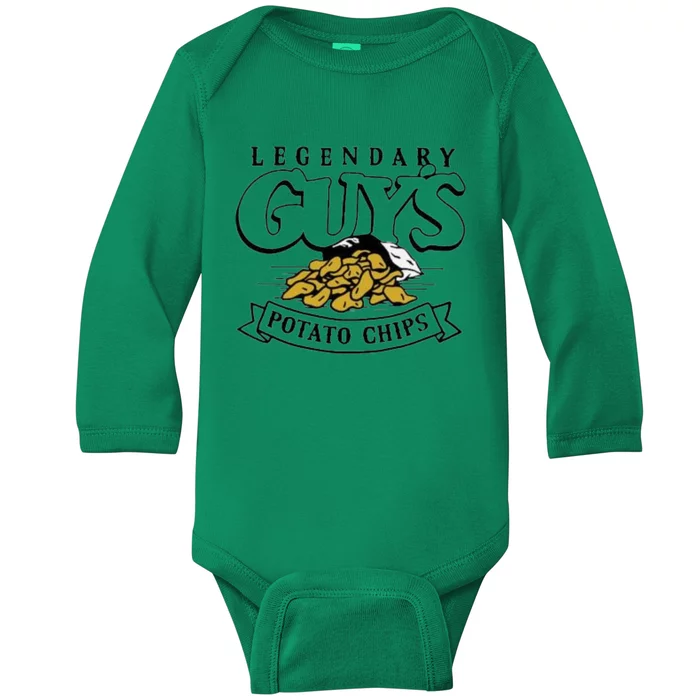 Legend Guys Potato Chips Funny Legend Guys Baby Long Sleeve Bodysuit