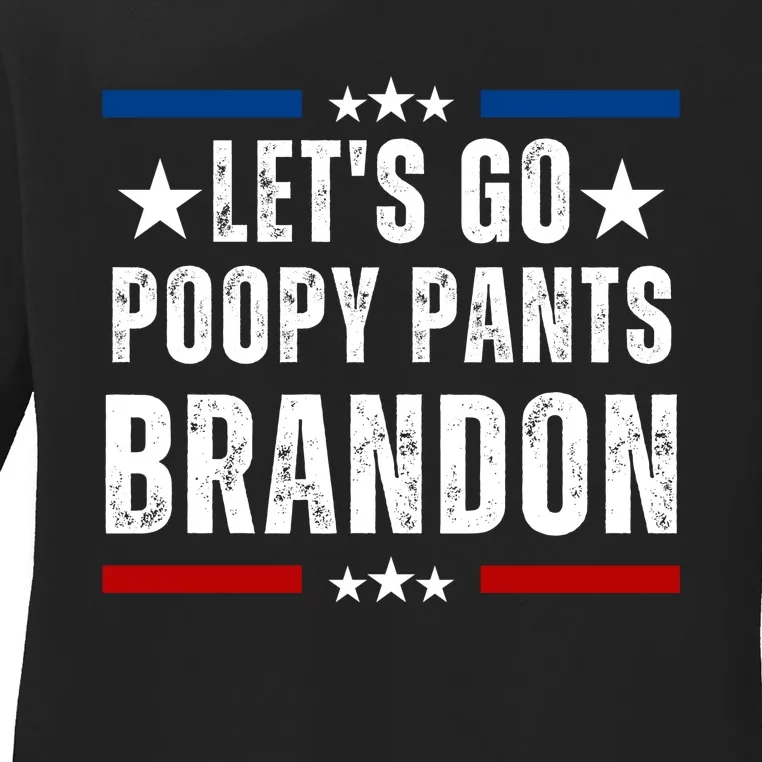 LetS Go Poopy Pants Brandon Ladies Long Sleeve Shirt