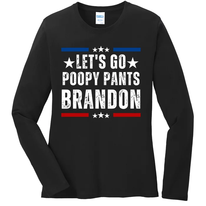 LetS Go Poopy Pants Brandon Ladies Long Sleeve Shirt