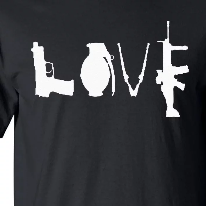 LOVE GUNS Pro Gun Love 2nd Amendment Tall T-Shirt