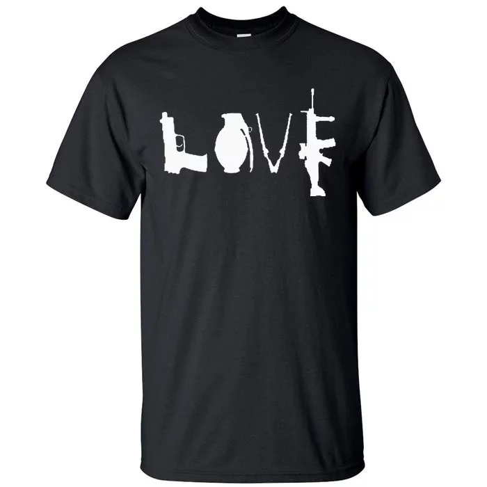 LOVE GUNS Pro Gun Love 2nd Amendment Tall T-Shirt