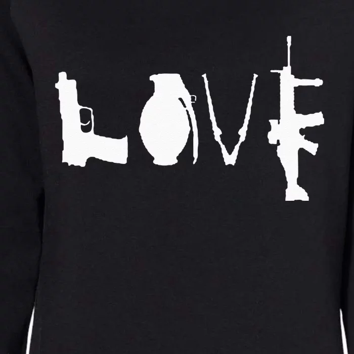 LOVE GUNS Pro Gun Love 2nd Amendment Womens California Wash Sweatshirt