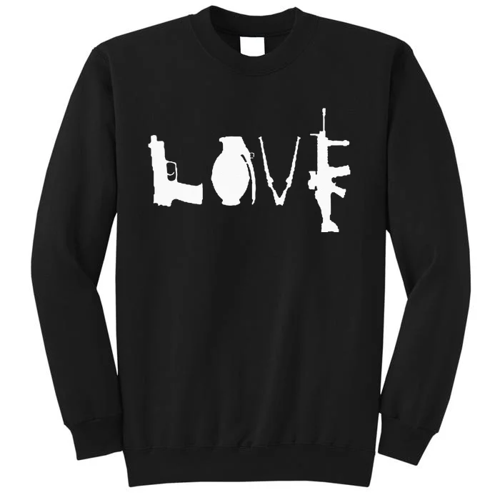 LOVE GUNS Pro Gun Love 2nd Amendment Tall Sweatshirt