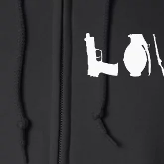 LOVE GUNS Pro Gun Love 2nd Amendment Full Zip Hoodie