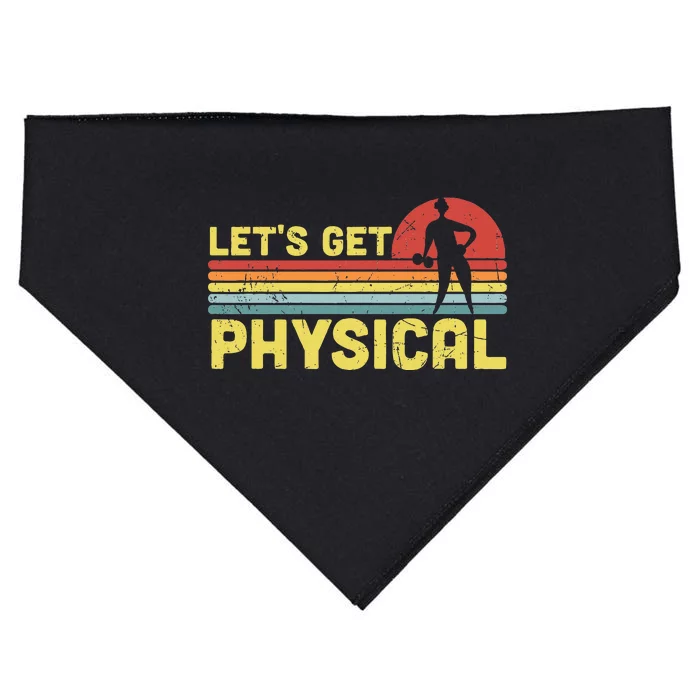 Lets Get Physical Workout Gym Totally Rad 80s USA-Made Doggie Bandana