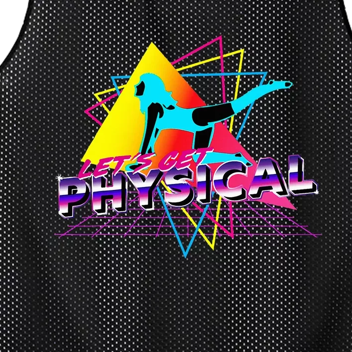 LetS Get Physical Workout Gym Totally Retro 80S Mesh Reversible Basketball Jersey Tank