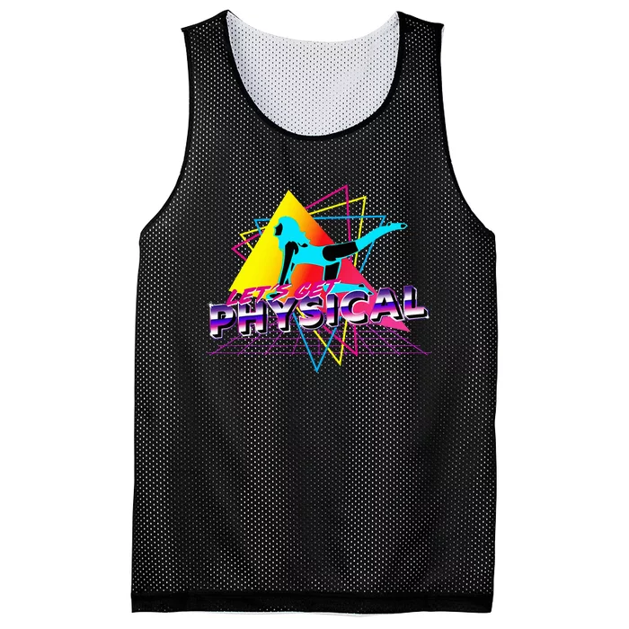 LetS Get Physical Workout Gym Totally Retro 80S Mesh Reversible Basketball Jersey Tank