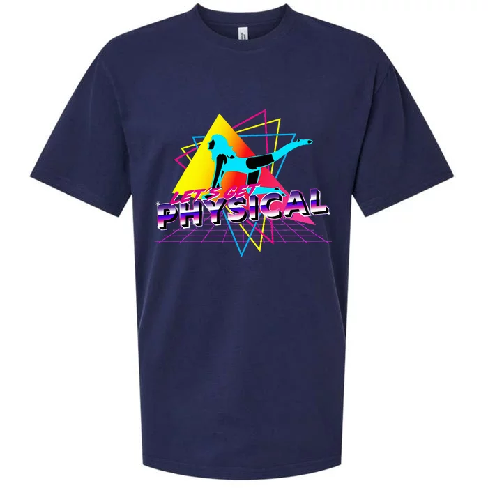 LetS Get Physical Workout Gym Totally Retro 80S Sueded Cloud Jersey T-Shirt