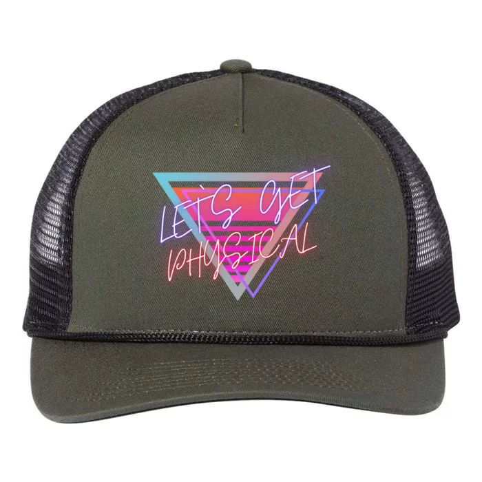 Let`S Get Physical Work Out 80S Retro Ventage Design Meaningful Gift Retro Rope Trucker Hat Cap